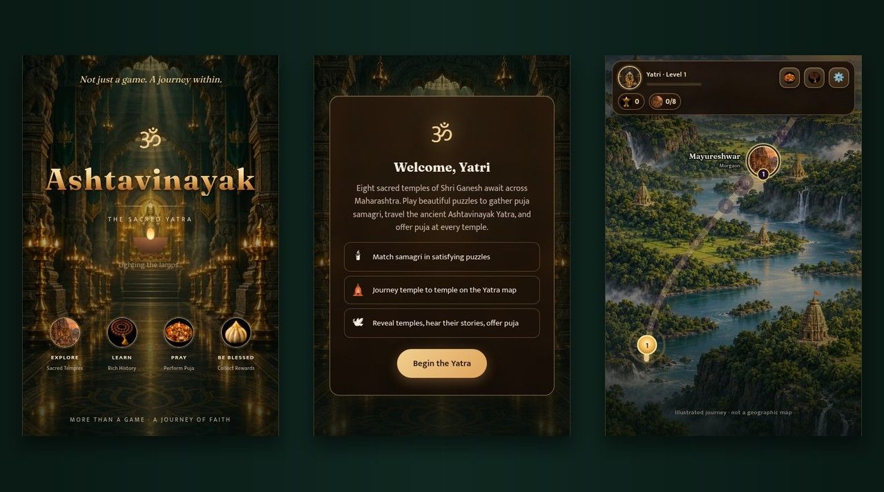 Ashtavinayak / Ganpati Sacred Journey interface capture
