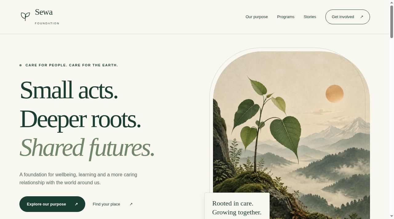 Sahaj Sewa Foundation Website interface capture